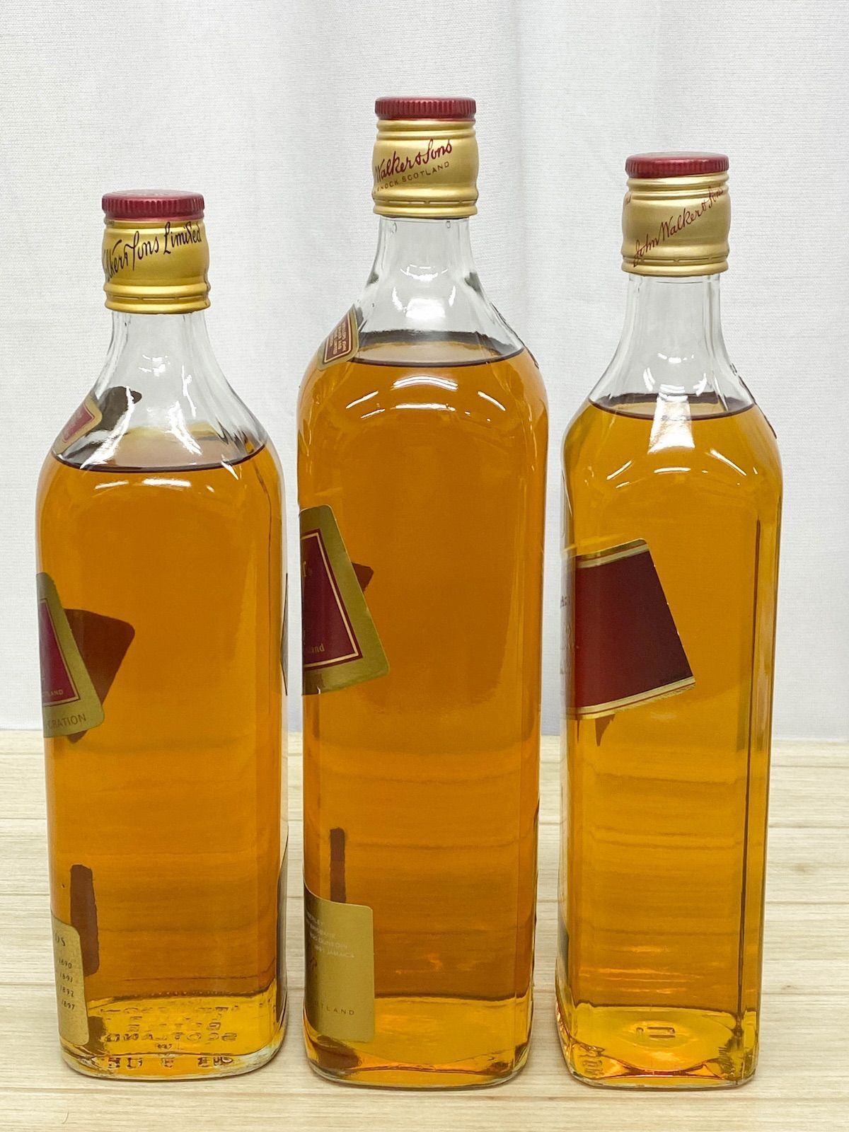 YW071】未開栓 ウイスキー 3本セット ジョニーウォーカー レッド 700