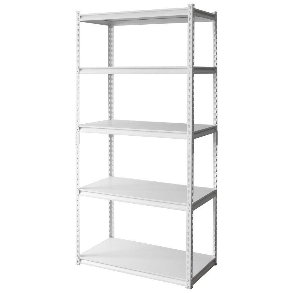 在庫 アイリスプラザ ラック スチール メタル 幅90 cm 5段 STR-900 ホワイト 幅約90×奥行約46×高さ約183㎝