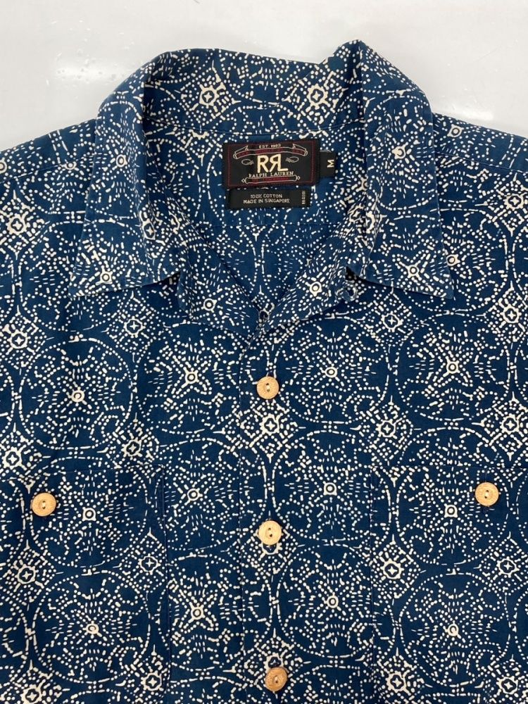 ダブルアールエル RRL 90s OPEN COLLAR SHIRT オープン カラー シャツ