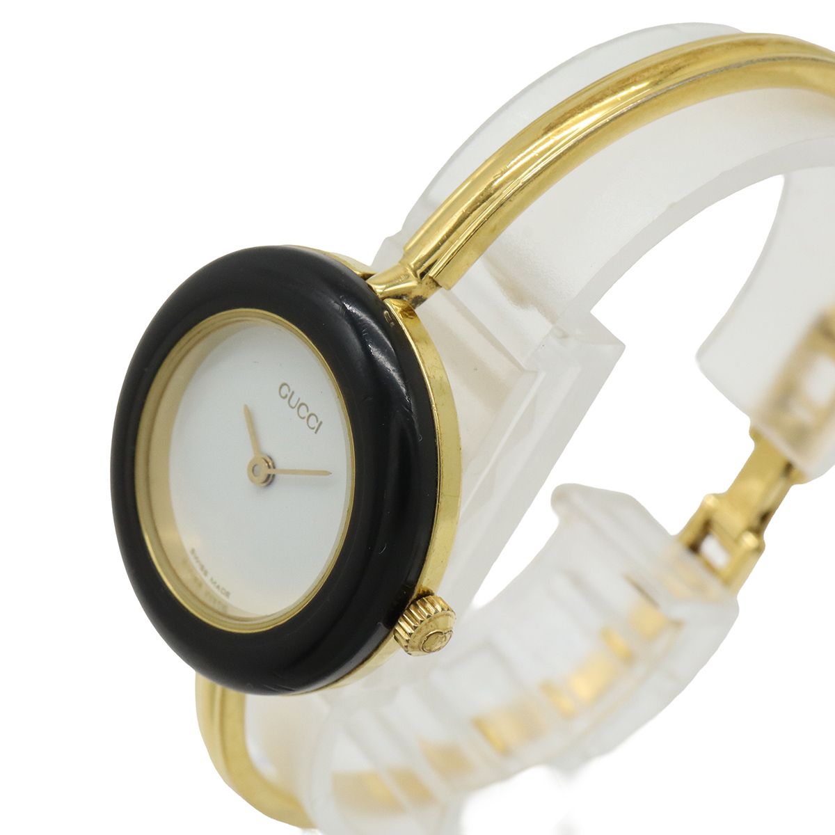  GUCCI グッチ チェンジベゼル ホワイト文字盤 GP レディース QZ クォーツ 腕時計 11 12.2 腕時計(クォーツ) 腕時計(アナログ)