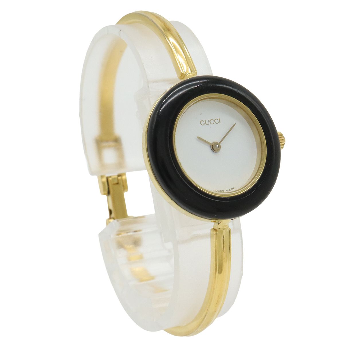 GUCCI グッチ チェンジベゼル ホワイト文字盤 GP レディース QZ