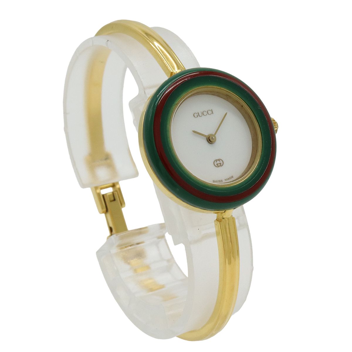 GUCCI グッチ チェンジベゼル ホワイト文字盤 GP レディース QZ