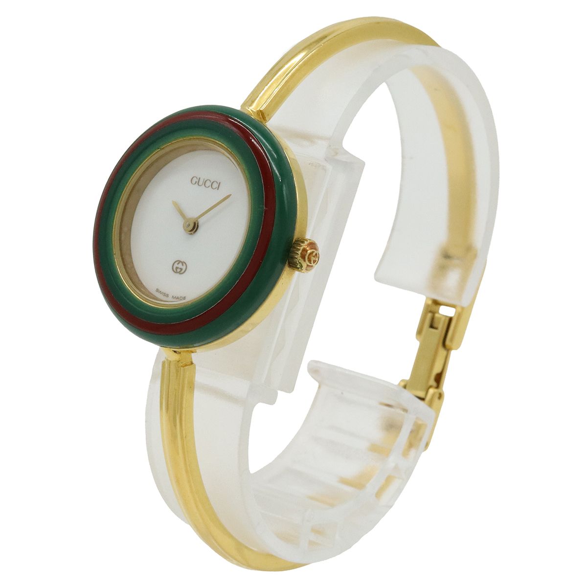 GUCCI グッチ チェンジベゼル ホワイト文字盤 GP レディース QZ