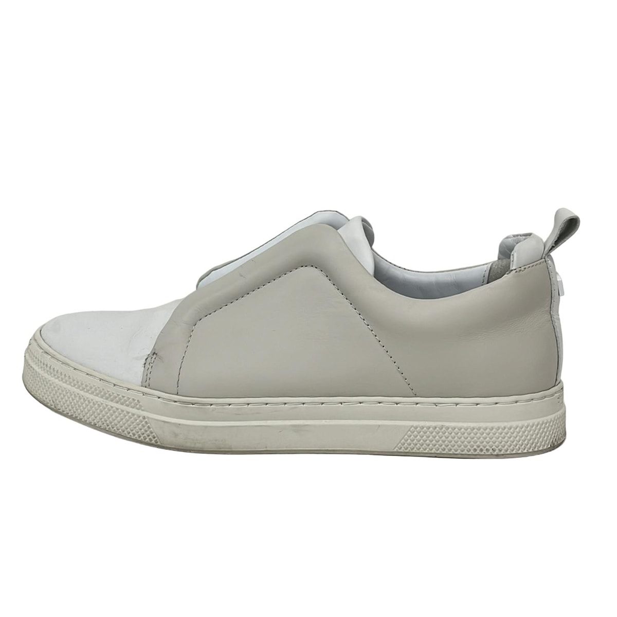 PIERRE HARDY ピエールアルディ スリッポン 37 レディース ライトグレー 白 レザー