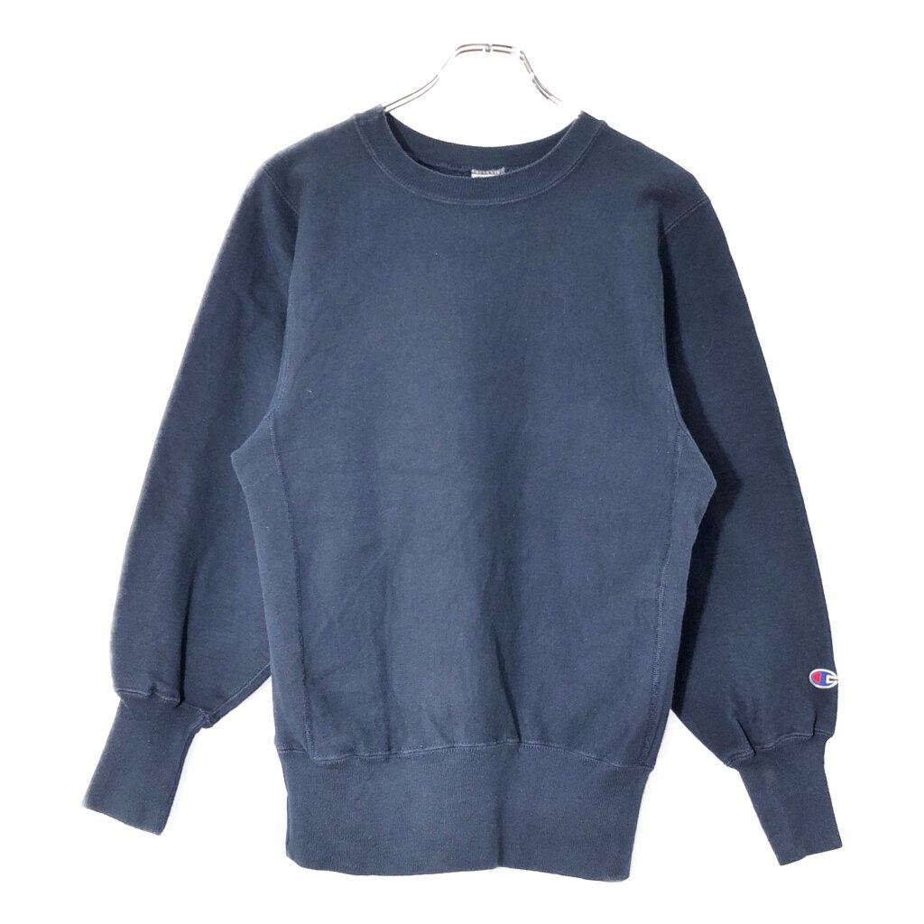 90年代 Champion チャンピオン REVERSE WEAVE リバースウィーブ スウェット 目無し ネイビー メンズ SMALL 古着 V 9338