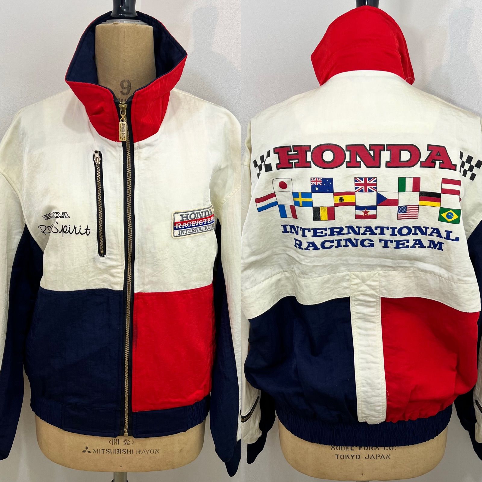 ビンテージ 未使用 ホンダ スタッフ ジャケット ジャンパー レーシング バイク 古着】HONDA ホンダ インターナショナルレーシングチーム ジャケット