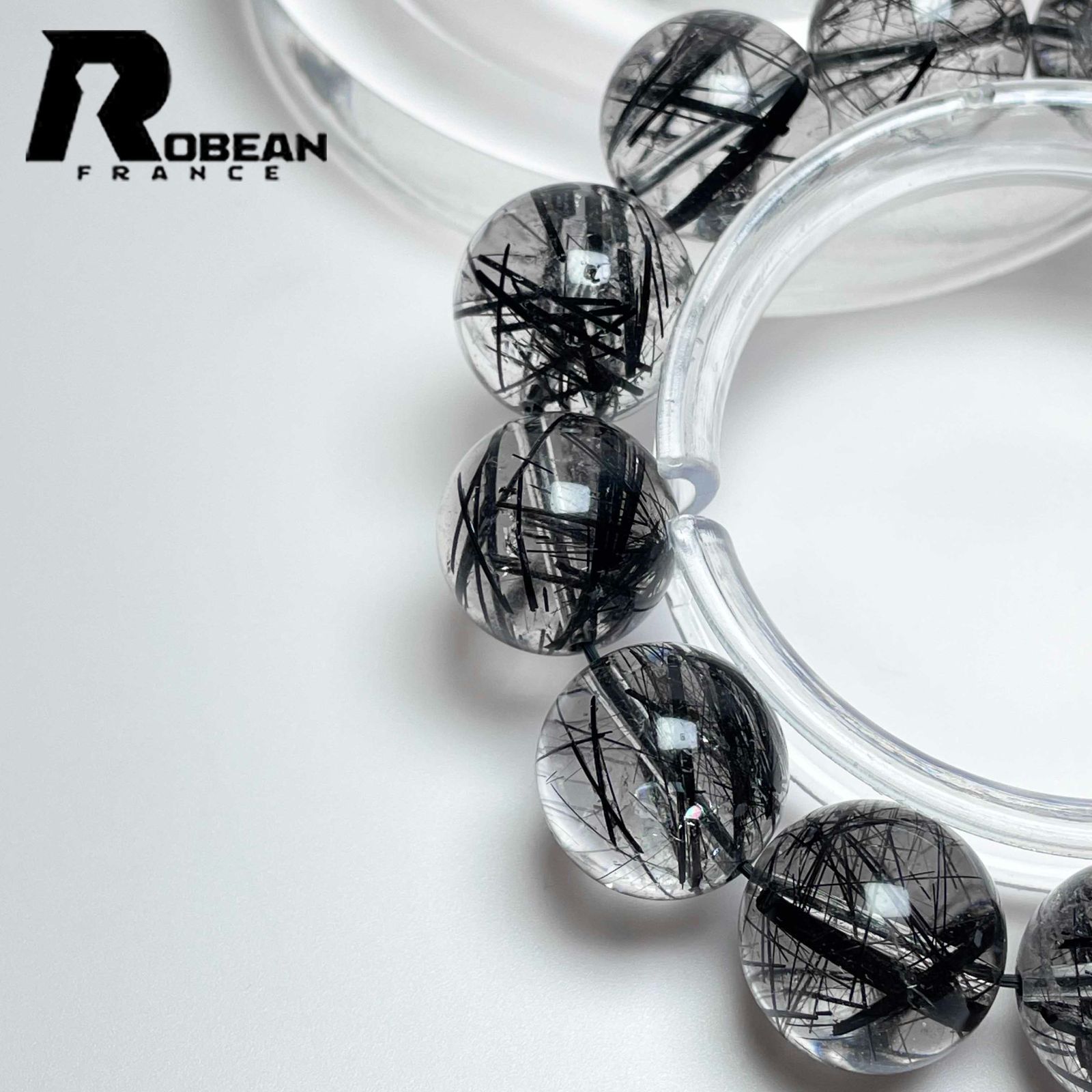 限定一点】貴重 EU製 ☆ROBEAN・ブラックルチルクォーツ☆黒針水晶 