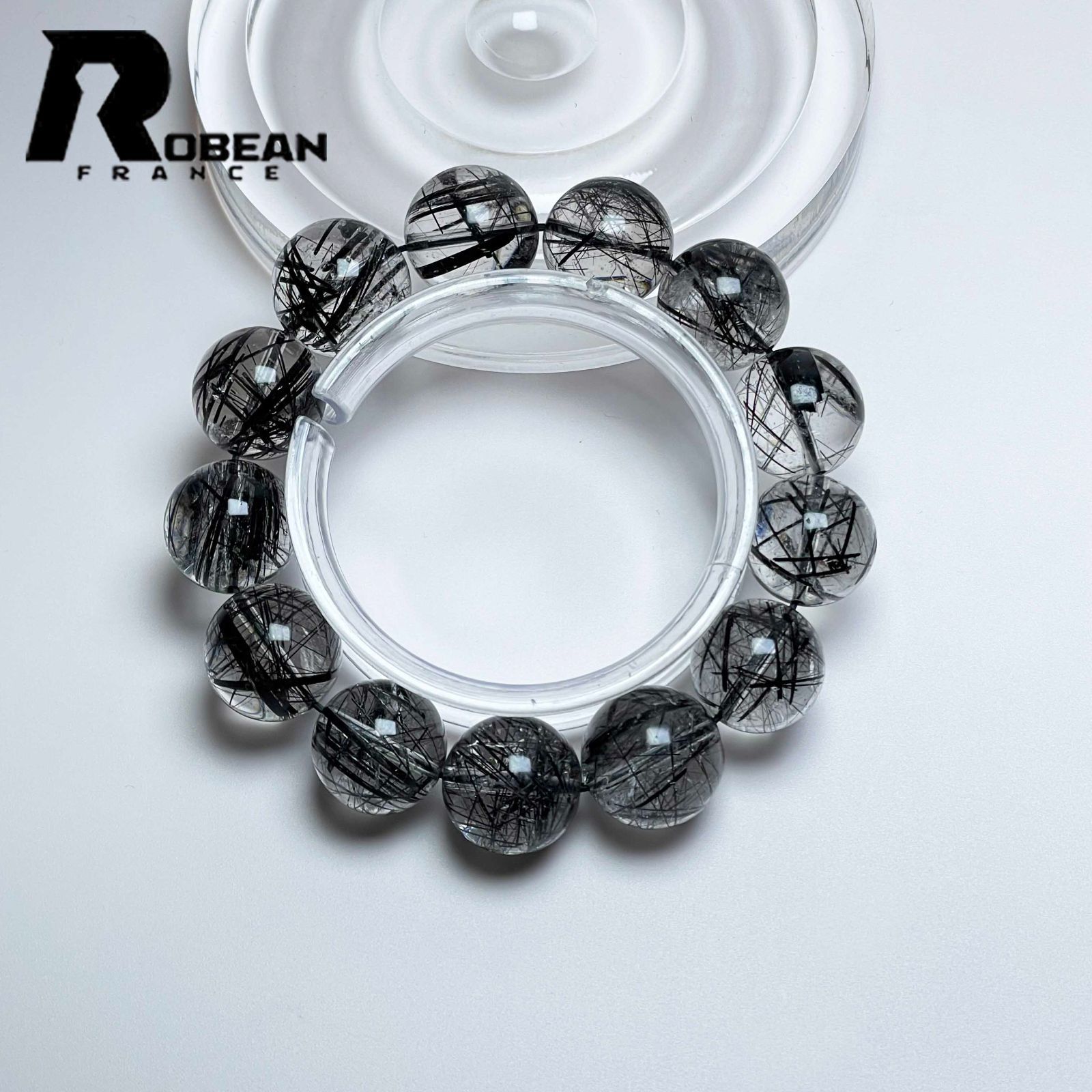 限定一点】貴重 EU製 ☆ROBEAN・ブラックルチルクォーツ☆黒針水晶 