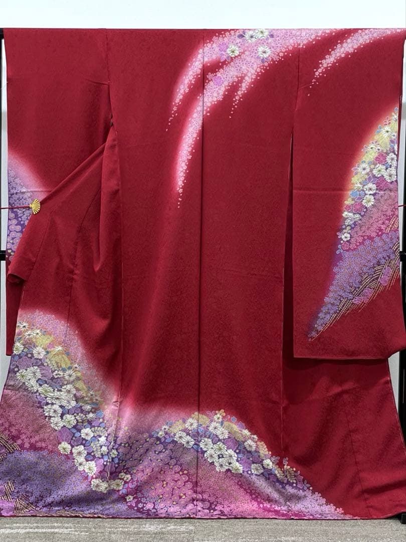 振袖 仮絵羽 舞台衣装 銀通し 金彩 紋意所 辻ヶ花 正絹 未仕立て品