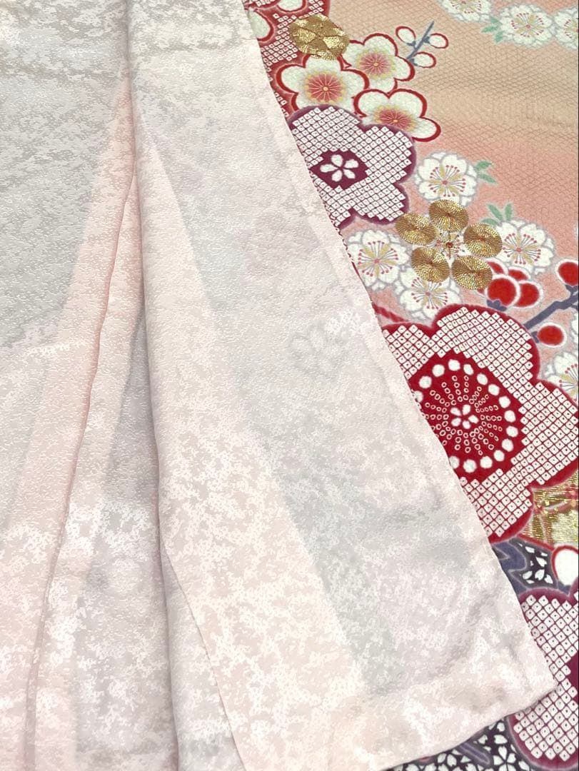 振袖 仮絵羽 舞台衣装 滝泰 金駒 金彩 正絹 未仕立て品 八掛付 MOK835