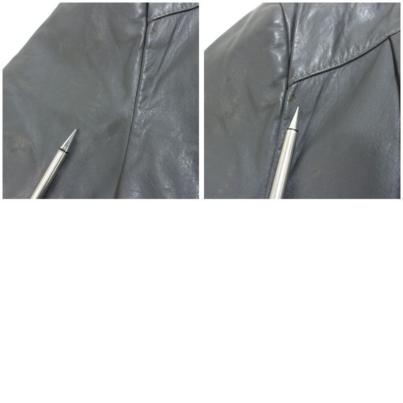 80s USA製 vintage Reed 無地 最高 レザージャケット メンズ XLサイズ