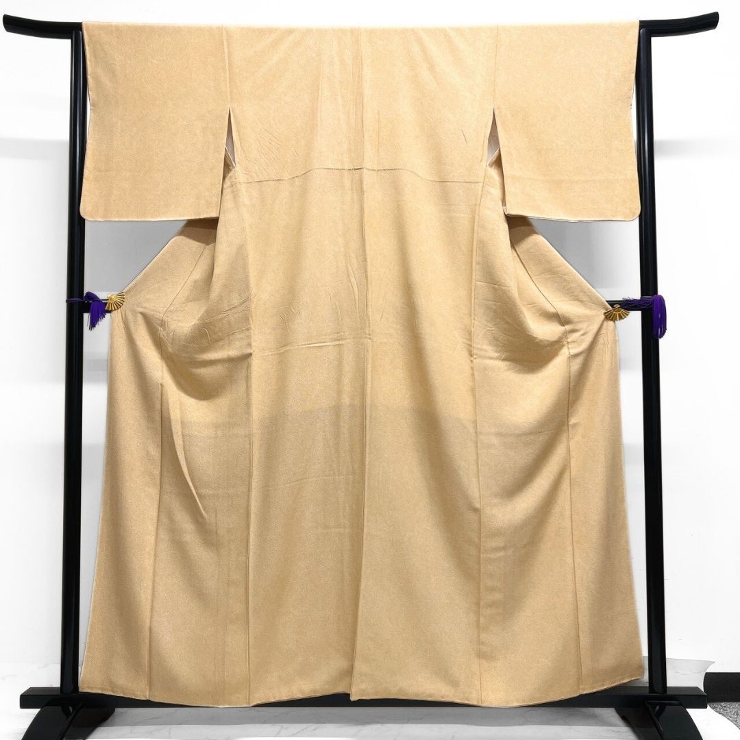 小紋 江戸小紋 鮫小紋 ベージュ 着物 123 b p ms