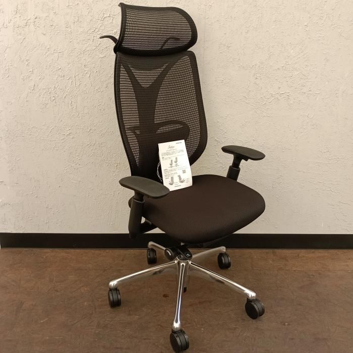 オカムラ オフィスチェア 肘あり サブリナ C 856 BX-FSY 1 製 ブラック エクストラハイバック アジャストアーム付 ブラックボディ ハンガー ランバーサポート付 デスクチェア チェア イス 椅子