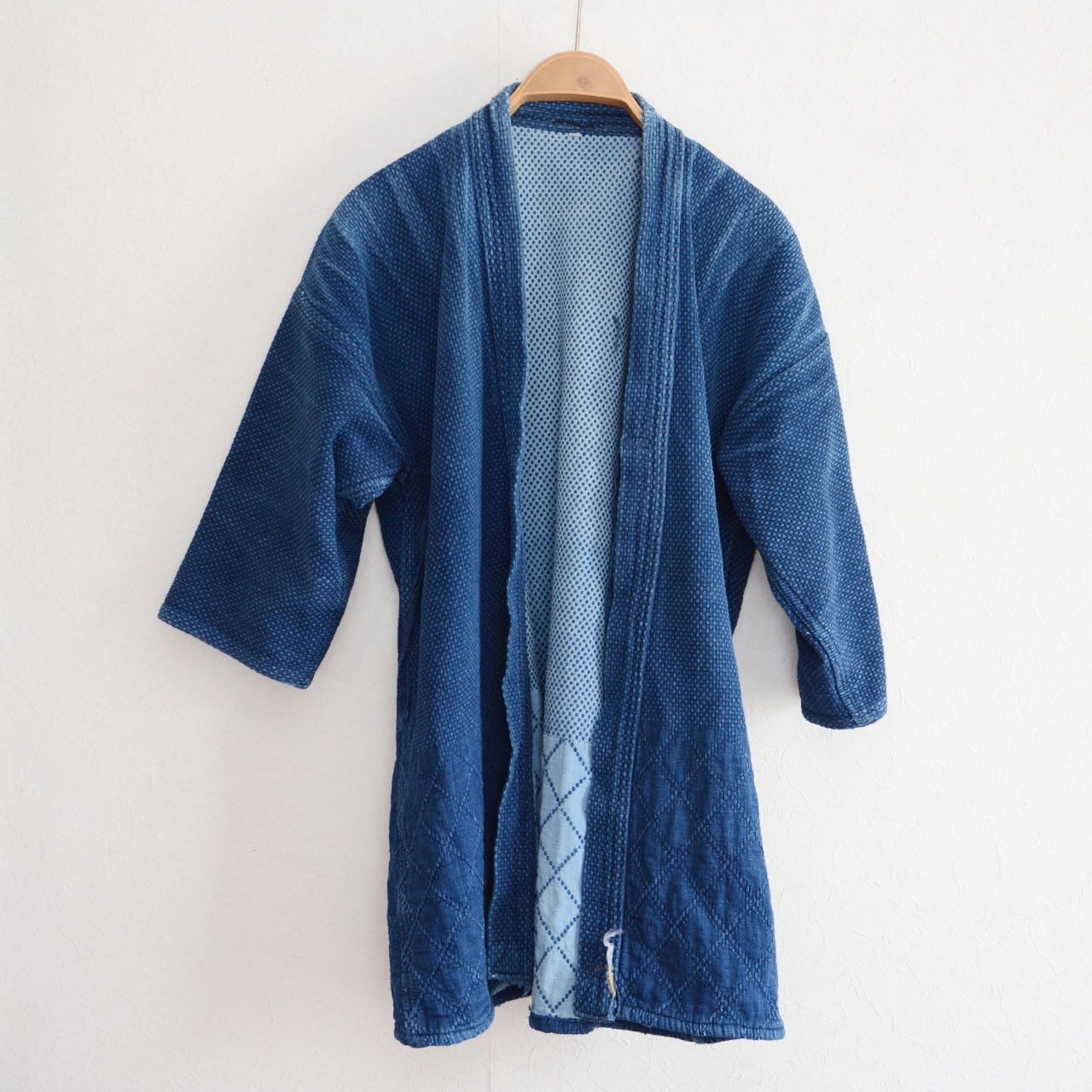 二重 剣道着 上衣 藍染 木綿 刺し子｜ジャパンヴィンテージ｜古布
