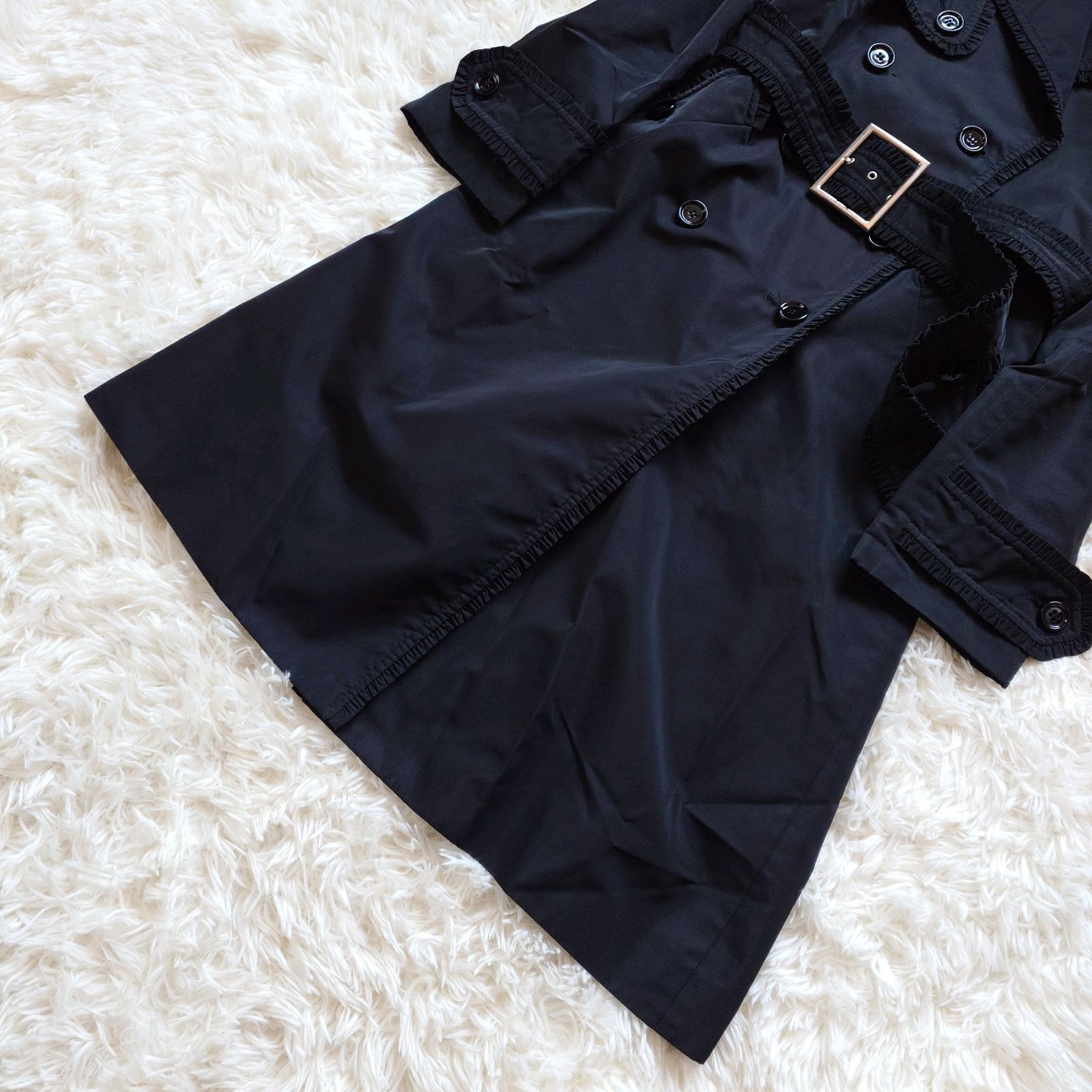 ドルチェ&ガッバーナ DOLCE&GABBANA トレンチコート フリル レオパード