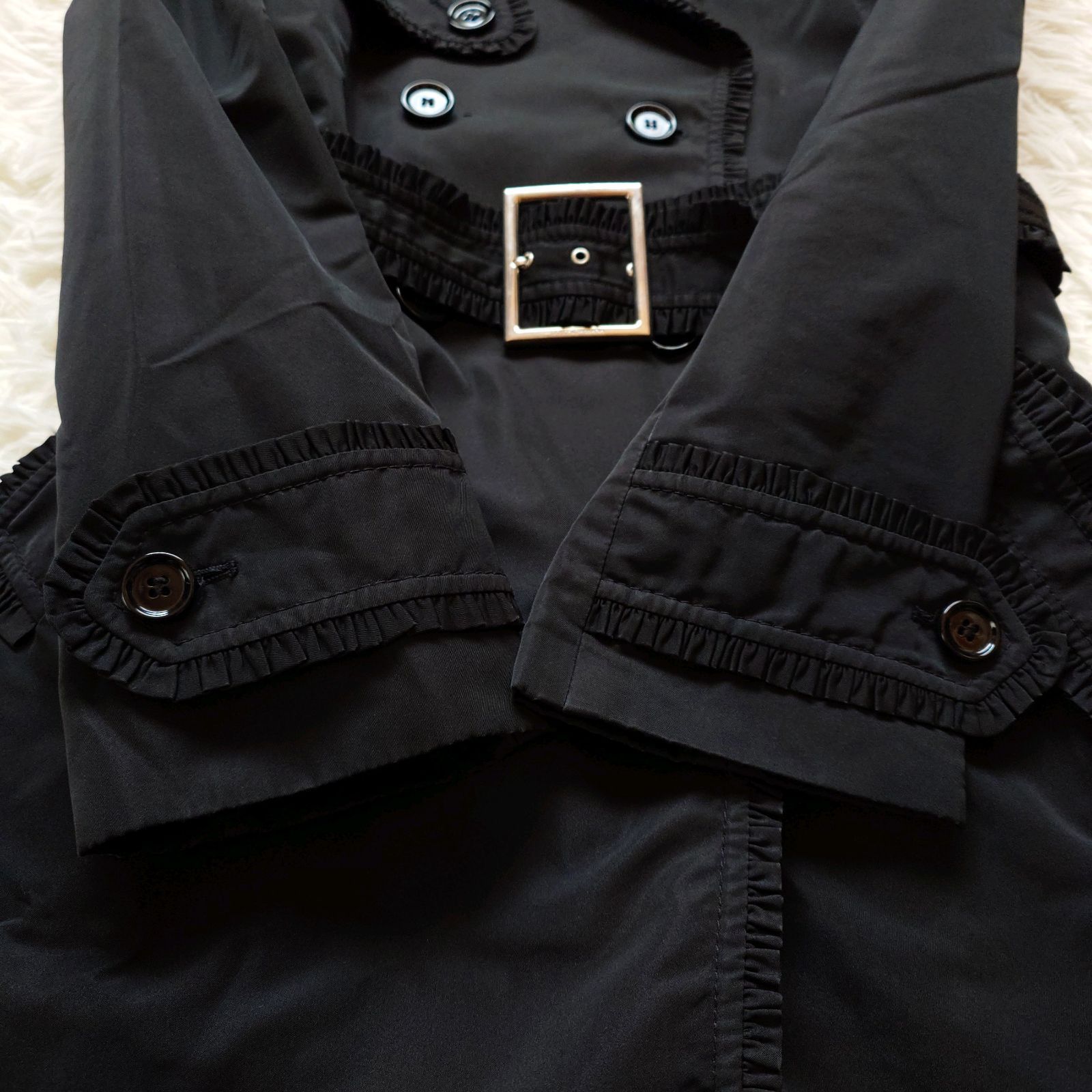 ドルチェ&ガッバーナ DOLCE&GABBANA トレンチコート フリル レオパード