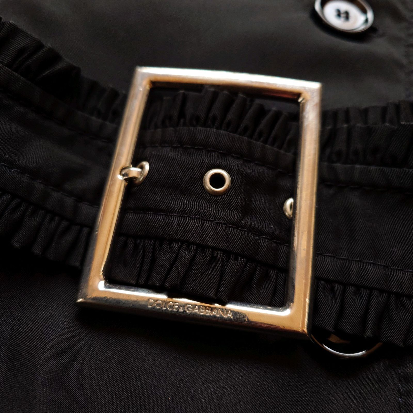 ドルチェ&ガッバーナ DOLCE&GABBANA トレンチコート フリル レオパード