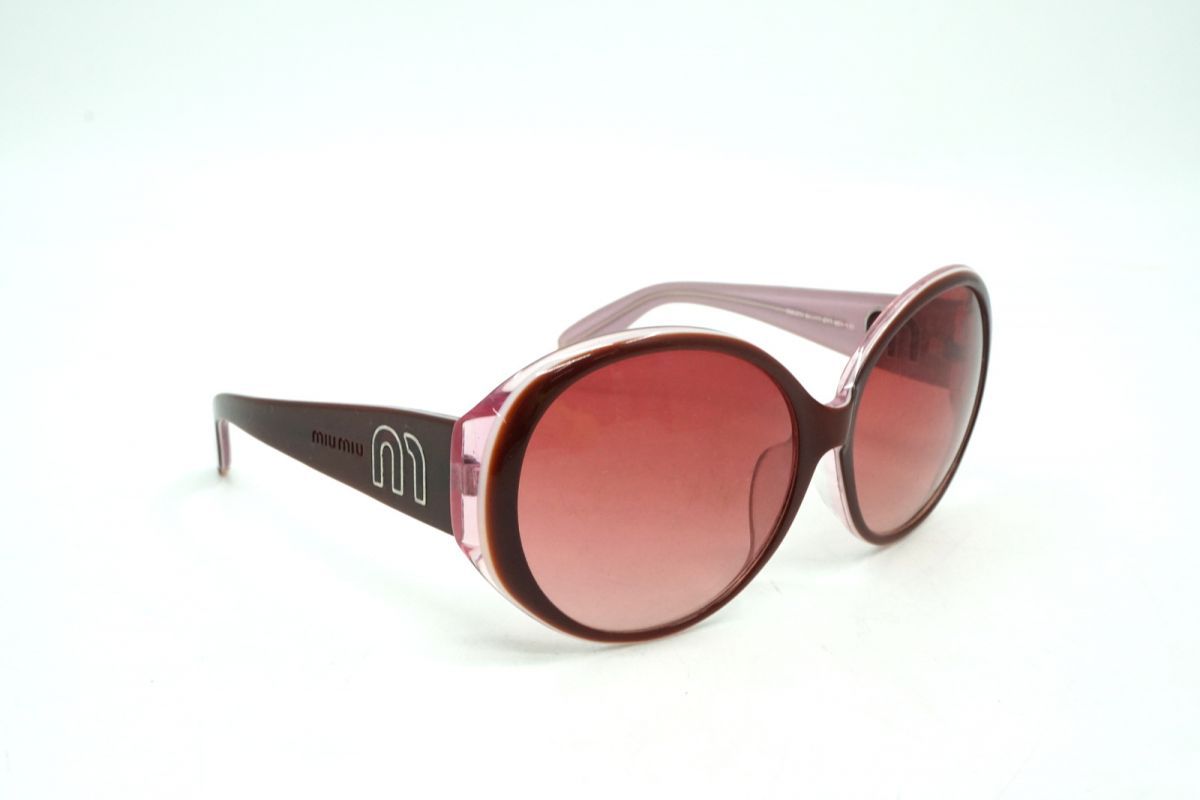 ミュウミュウ サングラス アイウェア SMU 21 I 59口17 135 バタフライ ロゴ ピンクブラウン MIUMIU 4792 k