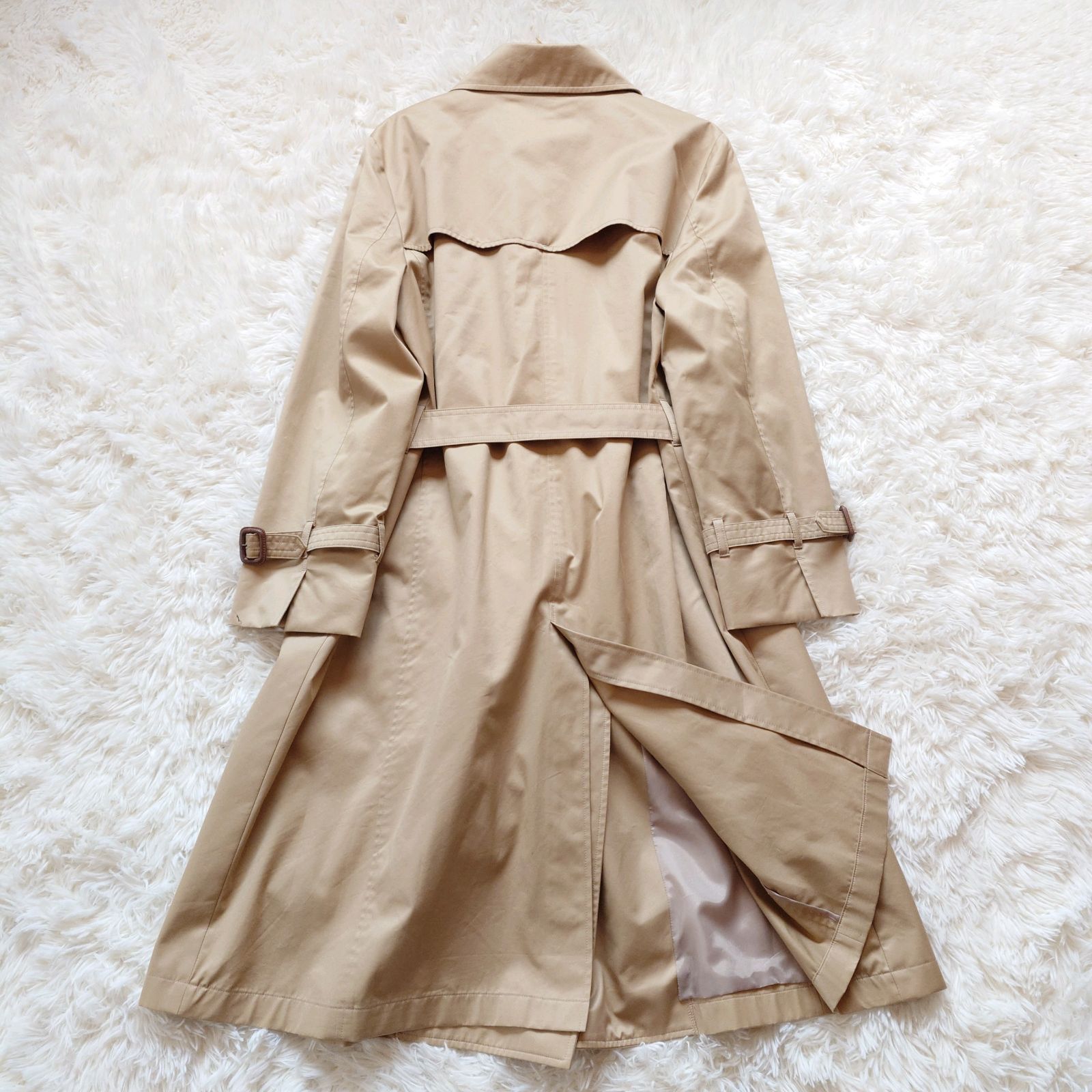 23区 大きいサイズ トレンチコート ベルト付き 美シルエット Aライン