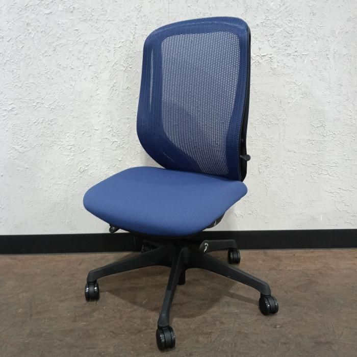 オカムラ オフィスチェア 肘なし シルフィー C 635 XR-FMP 3 製 ブルー ハイバック メッシュタイプ ブラックボディ 樹脂脚 ナイロンキャスター 肘無し デスクチェア チェア イス 椅子