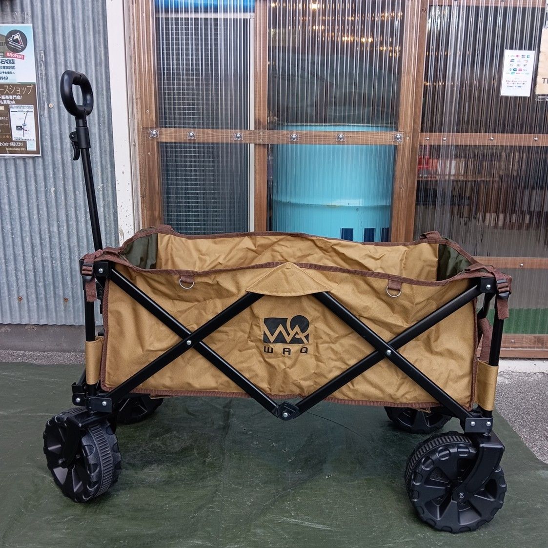 ◇WAQ(ワック) アウトドアワゴン キャリーワゴン/106L(オリーブ/タン