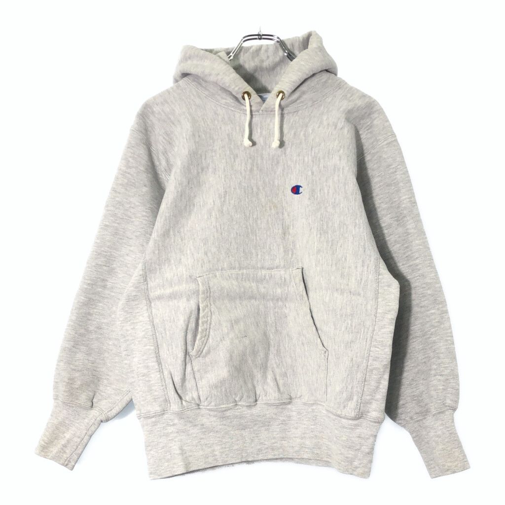 90年代 Champion チャンピオン REVERSE WEAVE リバースウィーブ スウェットパーカー グレー メンズ M 古着 V 9349