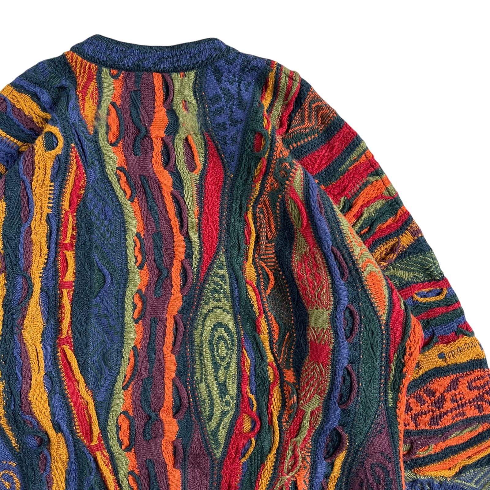 COOGI / クージー 90's ピュアウール 3Dニットセーター マルチカラー