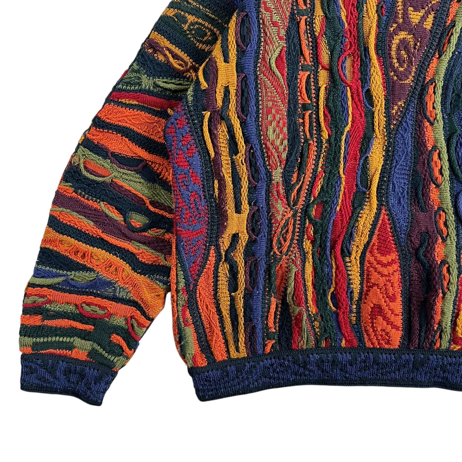 COOGI / クージー 90's ピュアウール 3Dニットセーター マルチカラー