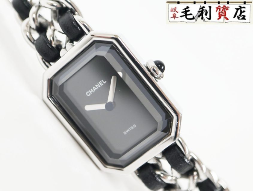 シャネル CHANEL H 0451 プルミエール サイズM シルバー ブラック クォーツ レディース 時計