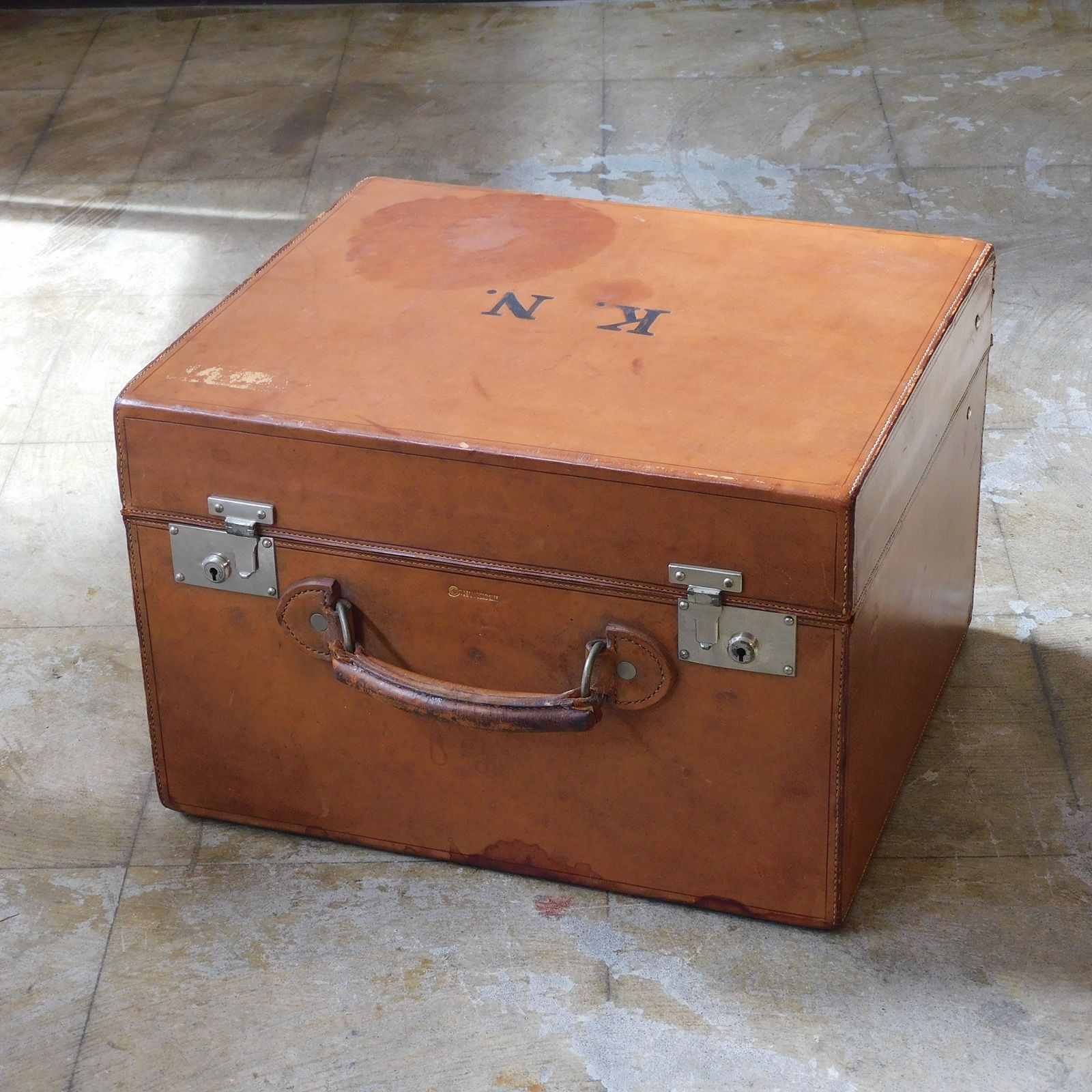 戦前 三越 革製 トラベル トランクケース HK-a-05735 / 昭和レトロ