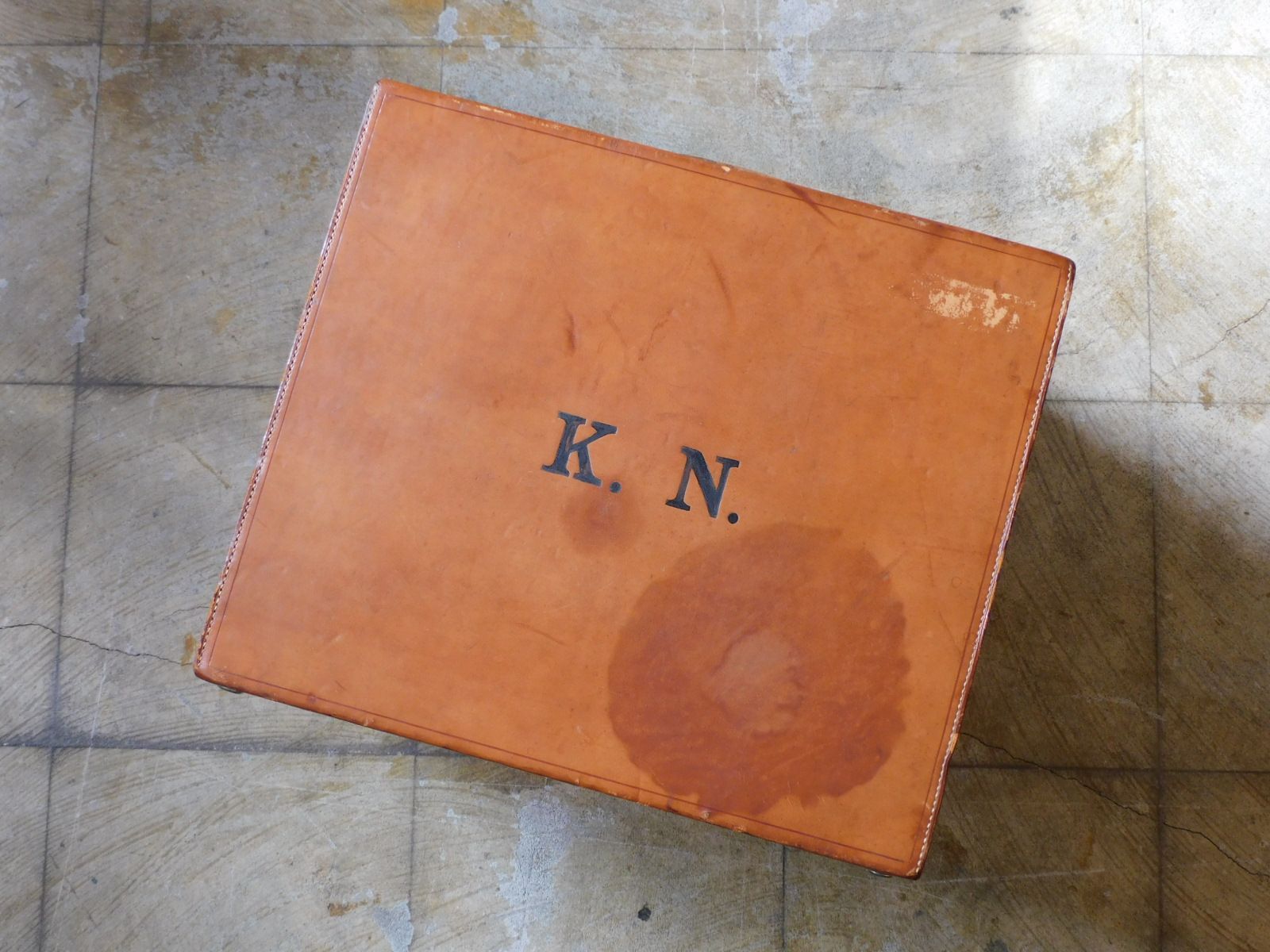 戦前 三越 革製 トラベル トランクケース HK a 05735 昭和レトロ スーツケース レザー トランク アタッシュケース