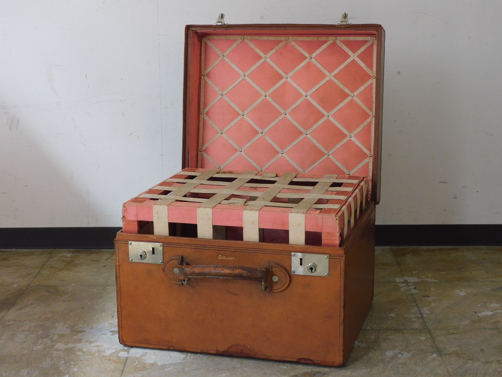 戦前 三越 革製 トラベル トランクケース HK-a-05735 / 昭和レトロ