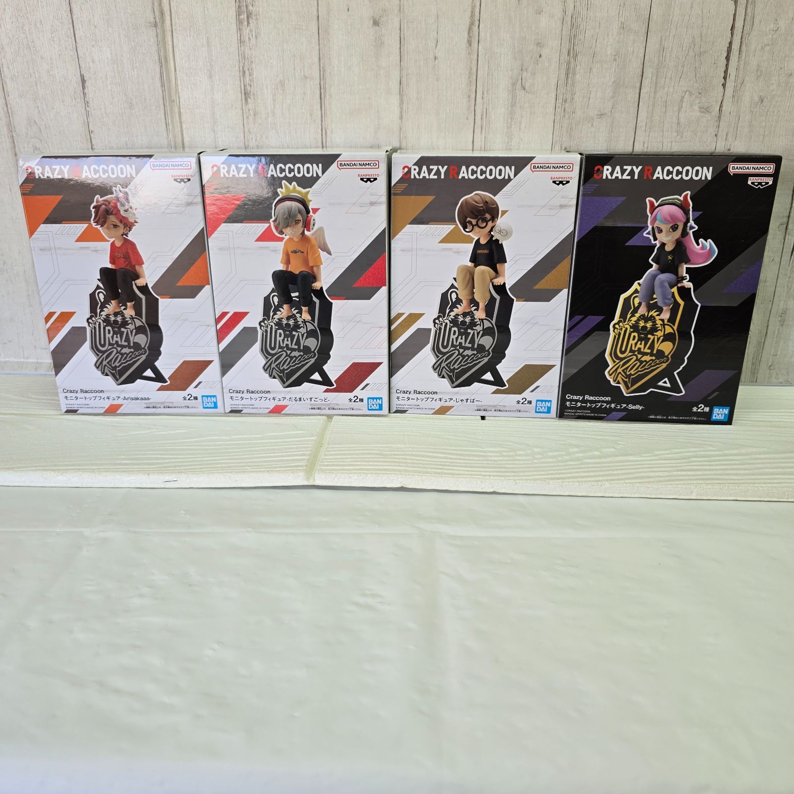 167 Crazy Raccoon モニタートップフィギュア 4種セット（だるまいずご
