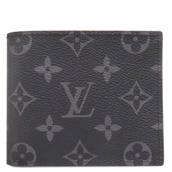 ルイヴィトン LOUIS VUITTON 二つ折り財布 ポルトフォイユ マルコ NM モノグラムキャンバス モノグラムエクリプス 黒 グレー M 62545 CA 4250 箱