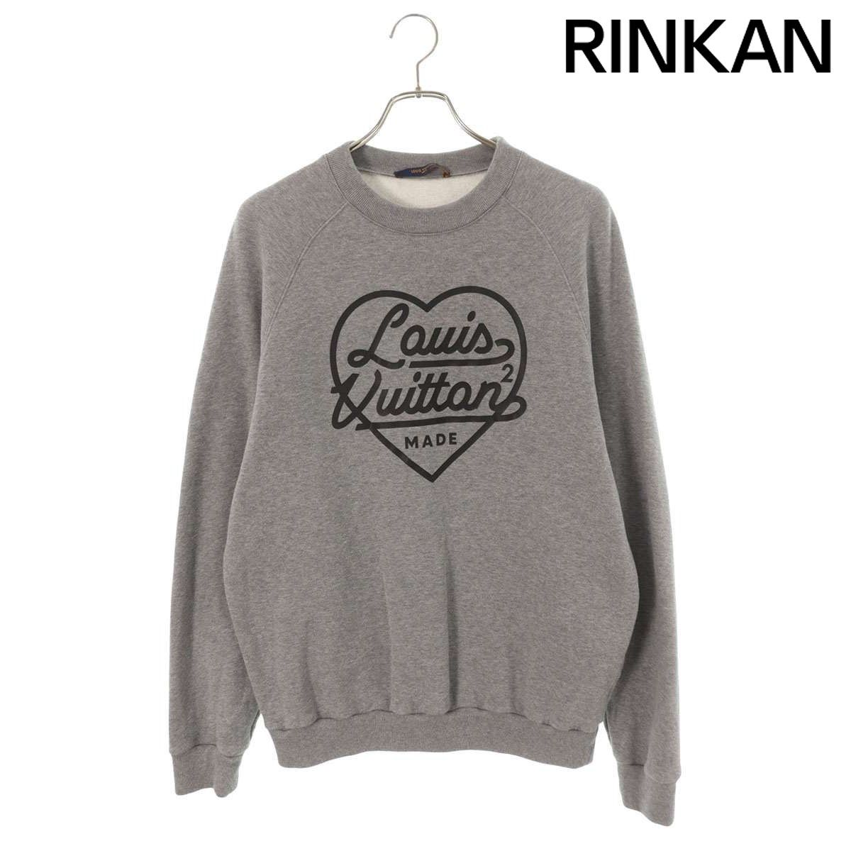 ルイヴィトン NIGO RM 221 M UYR HMY 02 W プリンテッドハートクルーネックスウェット メンズ L