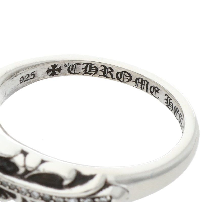  クロムハーツ BABY CLSC P D ベイビークラシックフローラルクロス PAVEダイヤ シルバーリング メンズ 14 5号 リング 指輪 アクセサリー