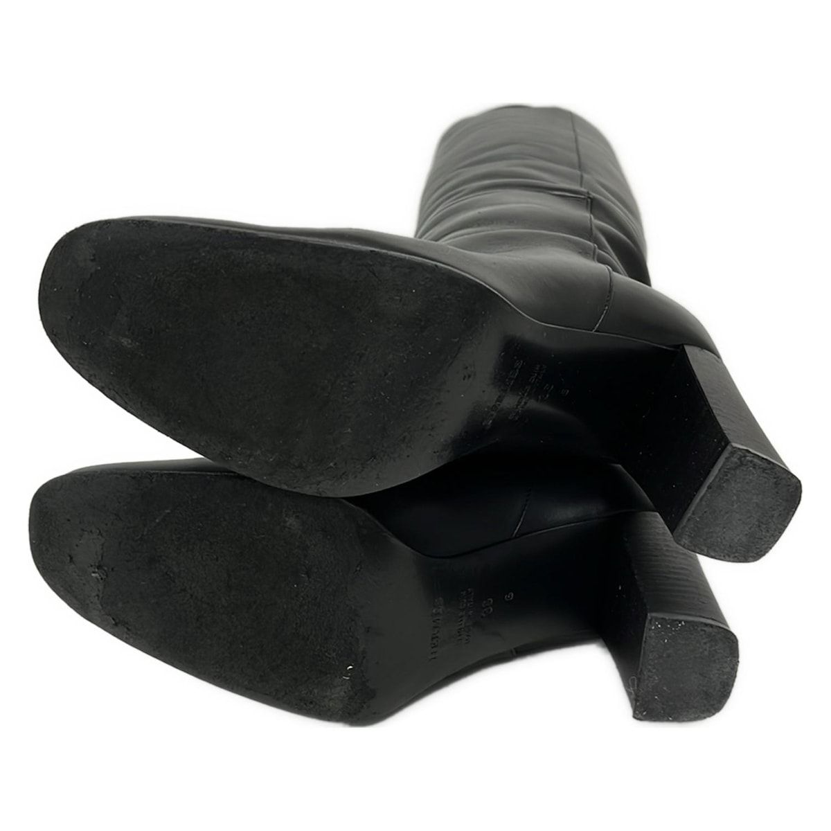  HERMES エルメス ロングブーツ 36 レディース - 黒 レザー ロングブーツ ブーツ