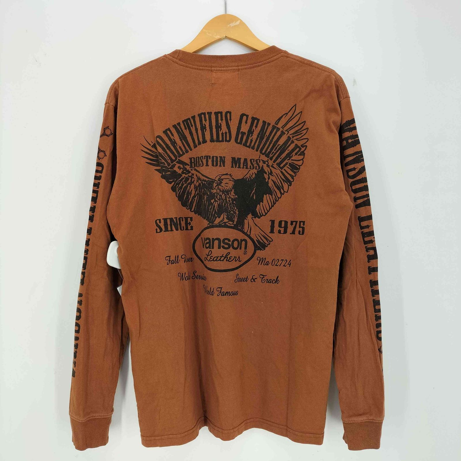 バンソン VANSON ロングスリーブTシャツ ロンT メンズ import：L