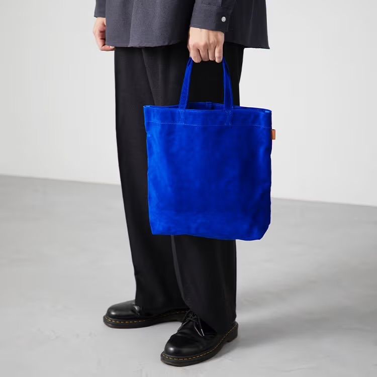 土屋鞄 10周年 レザーエコトート ブルー キープソフトスエード 記念モデル トートバッグ