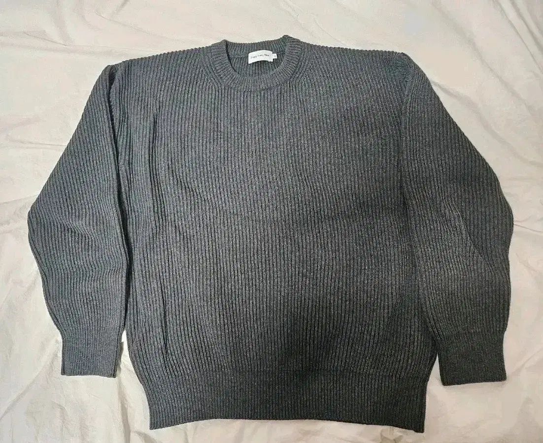 Steady Every Wear クルーネック コットン リブ ニット ダークグレー 3 105