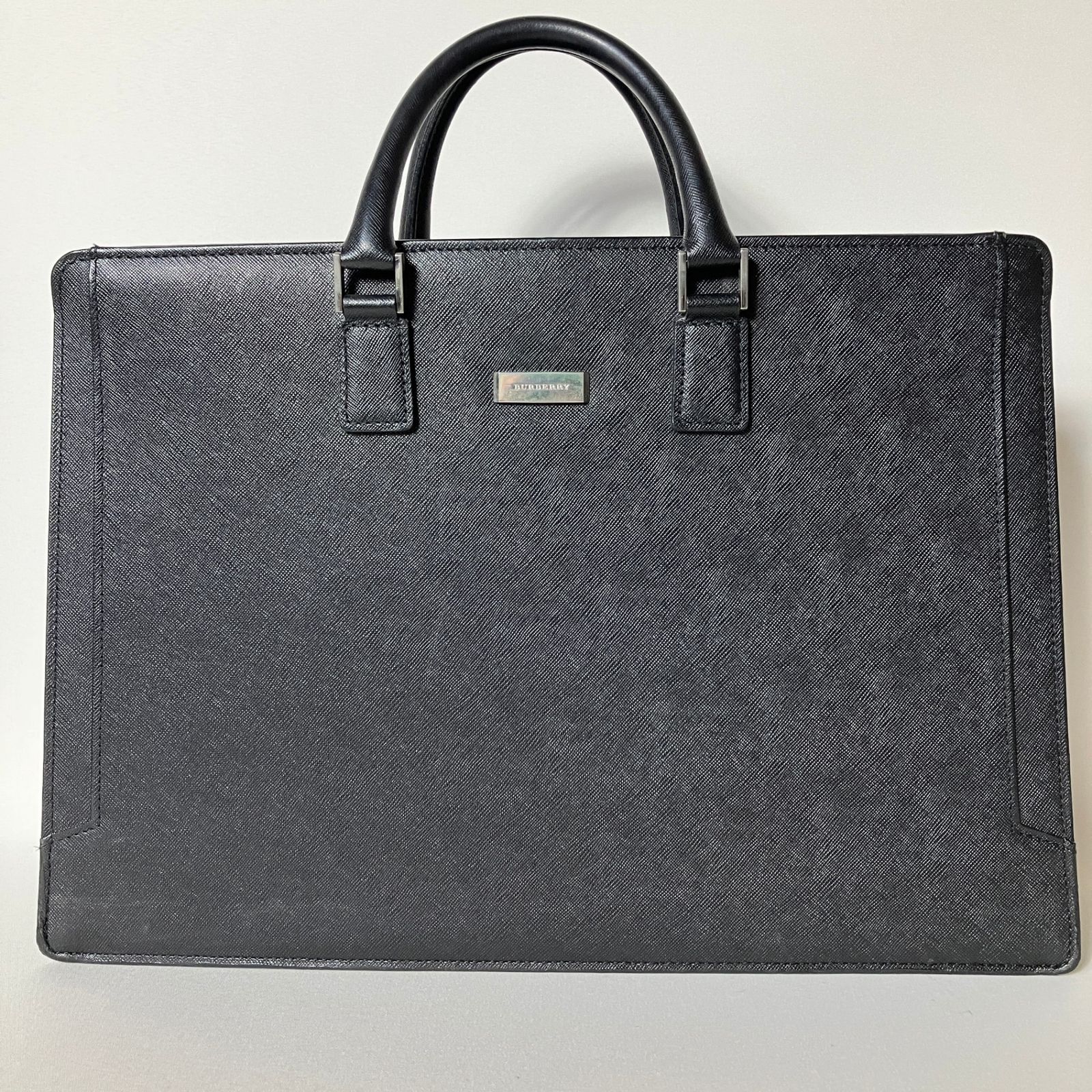 2511-195｜バーバリー ビジネスバッグ レザー ブラック - メルカリ