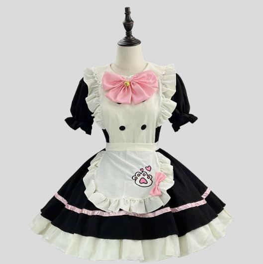 メイドコスプレロリータ 女装演出服コスプレ衣装フルセット撮影用 舞台演出衣装仮面コスプレ