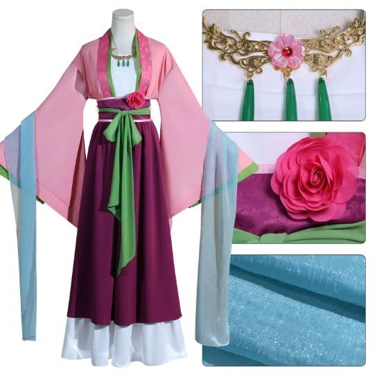 薬師少女の漢服コスプレ衣装二次元コスプレ衣装フルセット撮影用 舞台演出衣装仮面コスプレ 舞台演出服イベン