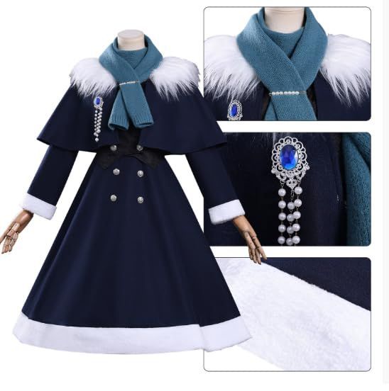 ヴァージン冬服モケットセットcos二次元ゲームコスプレコスプレ衣装フルセット撮影用 舞台演出衣装仮面コスプレハロウ ネクタイ付き その他 