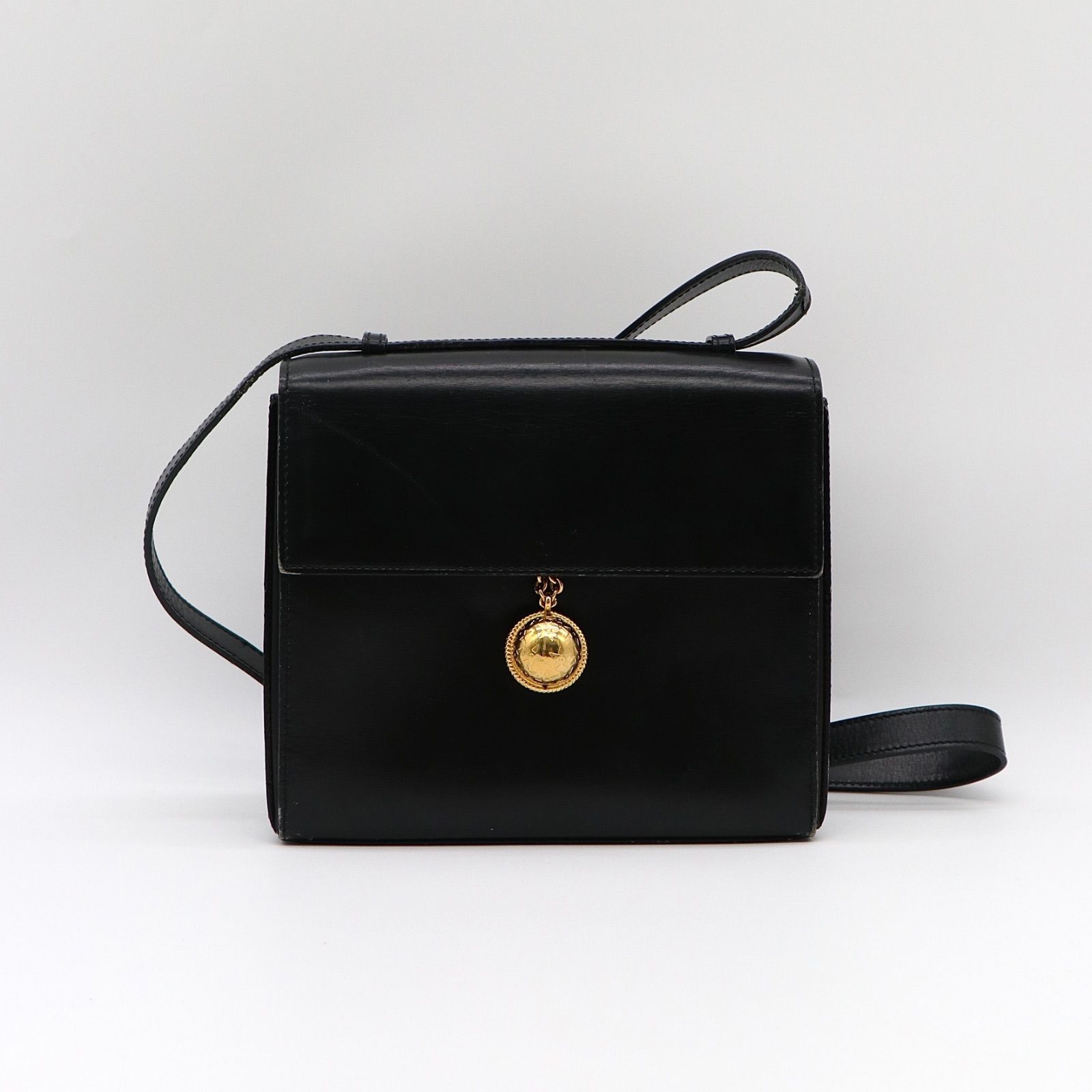 CELINE スターボール ショルダーバッグ 地球儀 レザー ブラック