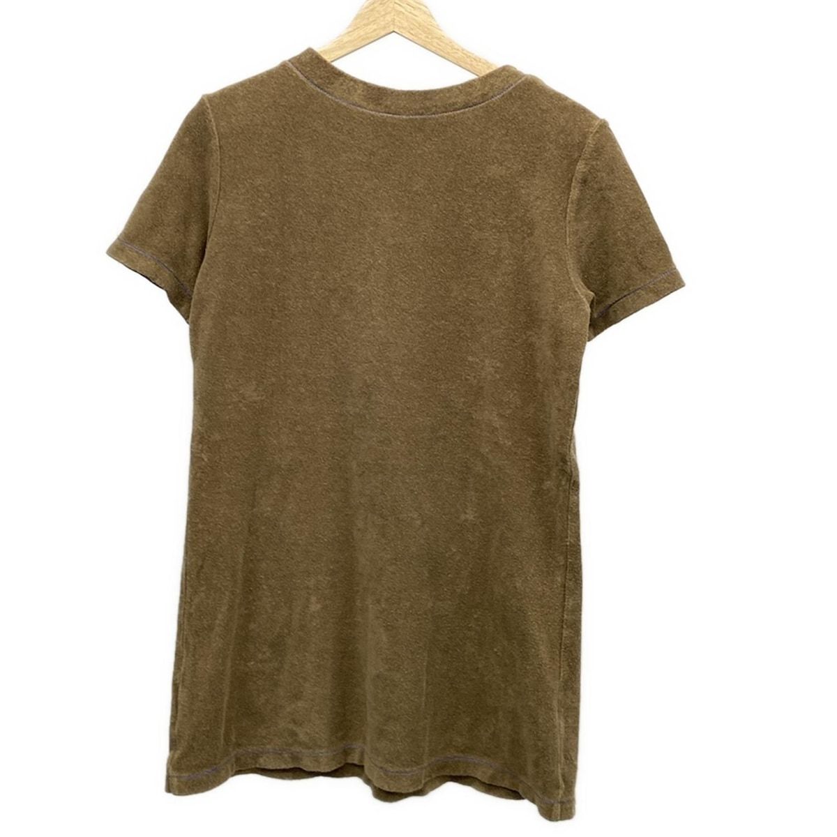 LOUIS VUITTON ルイヴィトン ワンピース サイズM レディース - ダークブラウン×パープル クルーネック 半袖 ミニ パイル