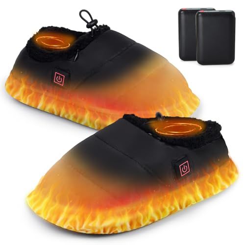 電気スリッパ コードレス 10秒速暖 フットウォーマー 足温器 充電式 電熱スリッパ 歩ける 足元ヒーター バッテリー付き 6000 mAh ヒーター 3段階温度調節 1 5 m延長コード付き ヒータースリッパ 洗える 防水 30 cd 8 b 24