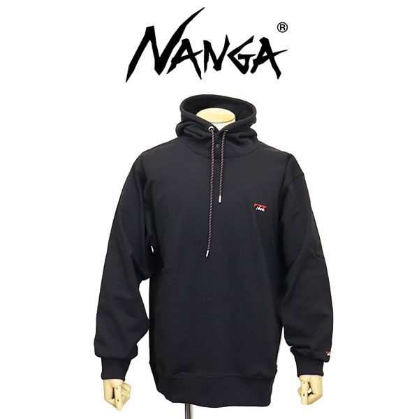 NANGA ナンガ NW 2441-1 F 014 ECO HYBRID MINI BOX LOGO エコハイブリッド ミニボックスロゴ エンブロイダリー スウェットフーディー 全 N 051 P.BLACK L
