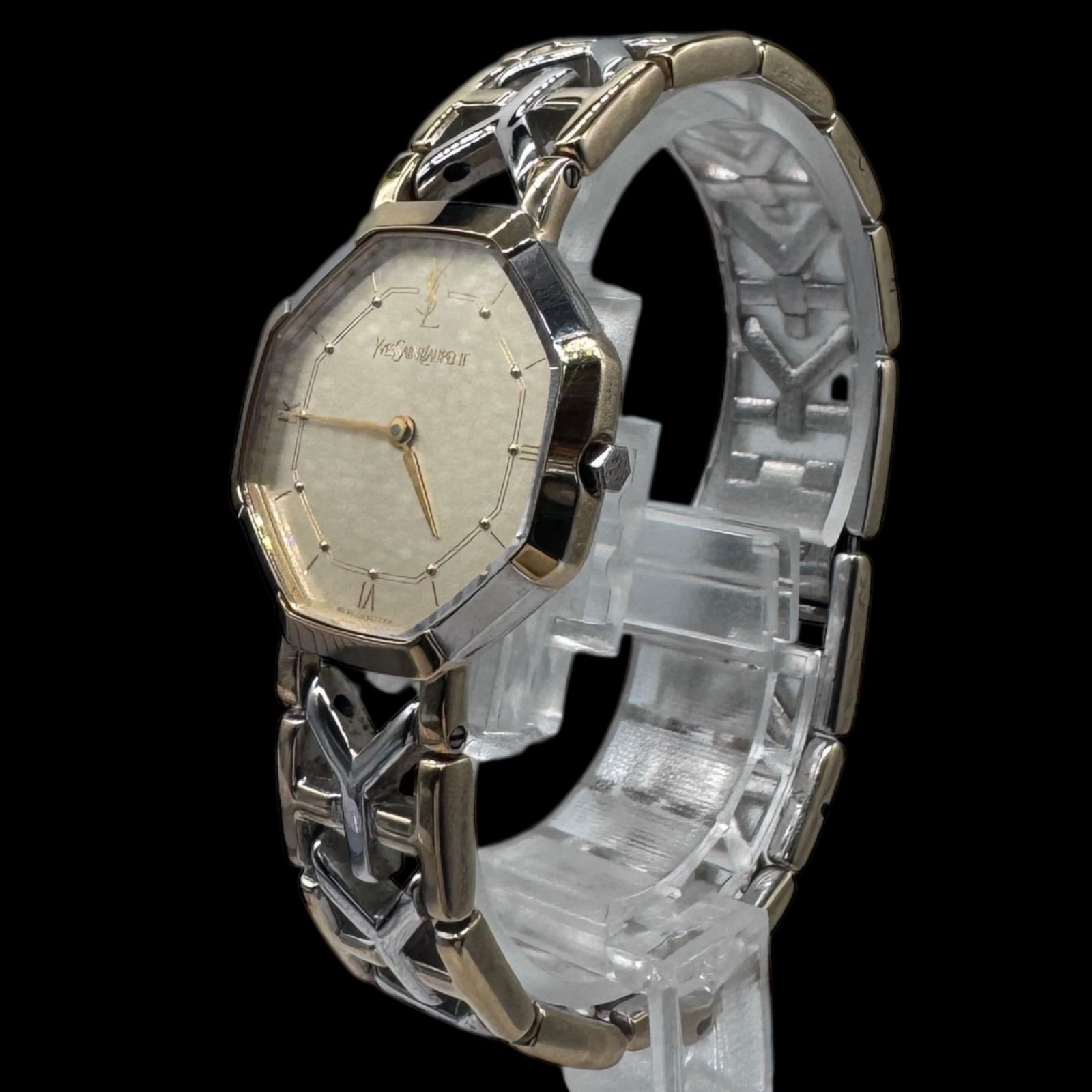 稼働品 イブサンローラン オクタゴン 腕時計 レディース YSL Yves Saint Laurent（イヴ・サンローラン） ジャンク品 オクタゴン