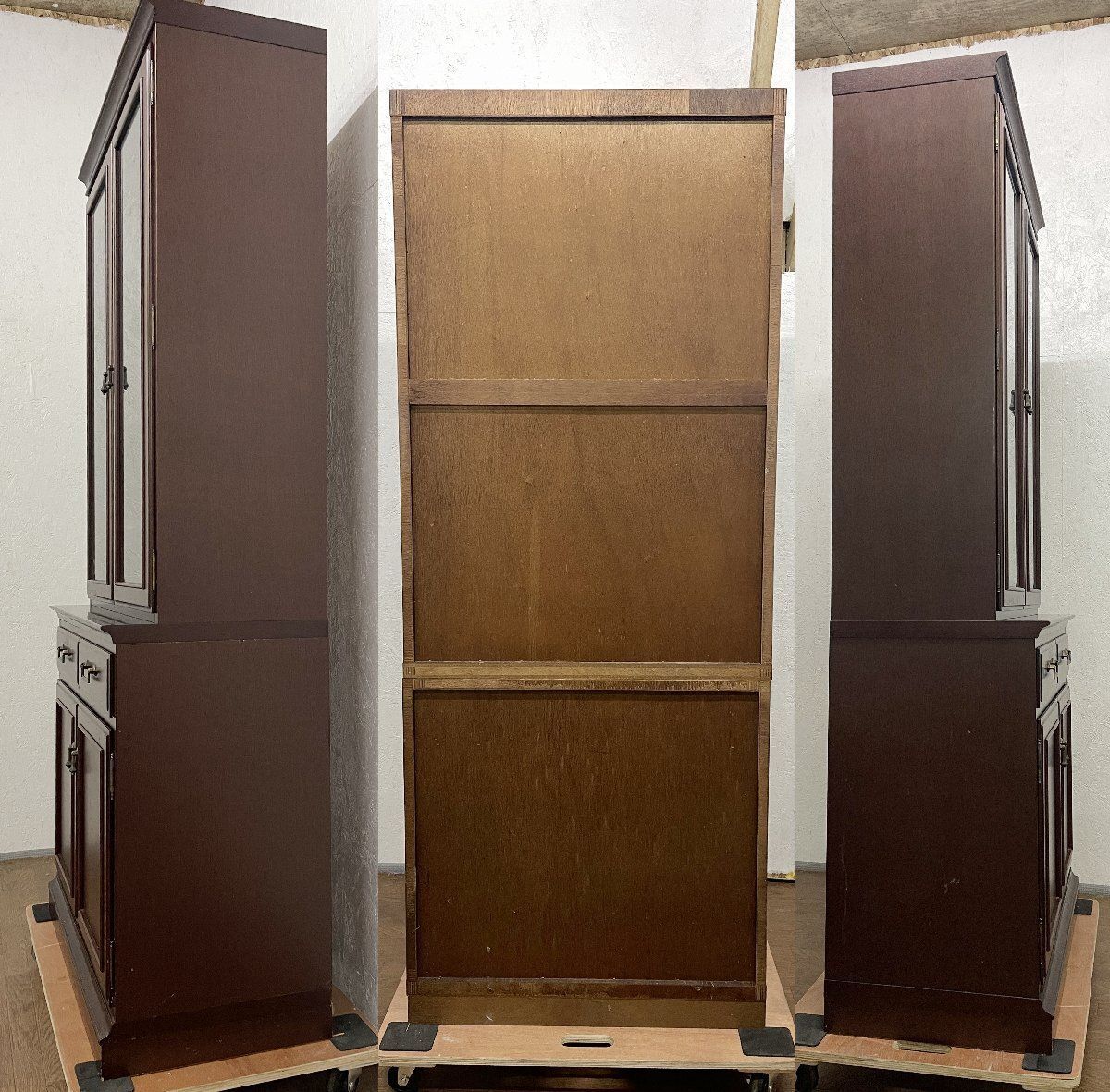 ○マルニ木工 地中海シリーズ 食器棚 カップボード キュリオケース